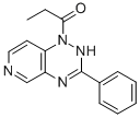 1,2-Dihydro-1-(1-oxopropyl)-3-phenylpyrido(3,4-e)-1,2,4-triazine Structural