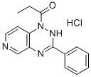 1,2-Dihydro-1-(1-oxopropyl)-3-phenylpyrido(3,4-e)-1,2,4-triazine hydro chloride Structural