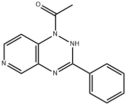 1,2-Dihydro-1-acetyl-3-phenylpyrido(3,4-e)-1,2,4-triazine Structural