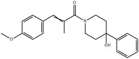 1-(3-(4-Methoxyphenyl)-2-methyl-1-oxo-2-propenyl)-4-phenyl-4-piperidin ol