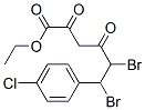Hexanoic acid, 5,6-dibromo-6-[p-chlorophenyl]-2,4-dioxo-, ethyl ester Structural