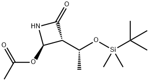 (3S,4R)-4-Acetoxy-3-[(R)-1-(tert-butyldimethylsilyloxy)ethyl]azetidin-2-one Structural