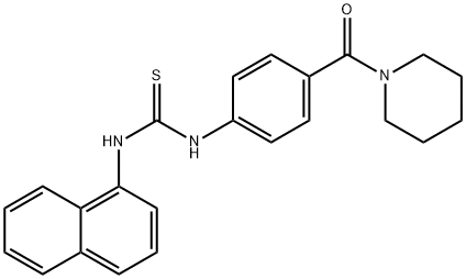 Piperidine, 1-(4-(((1-naphthalenylamino)thioxomethyl)amino)benzoyl)- Structural