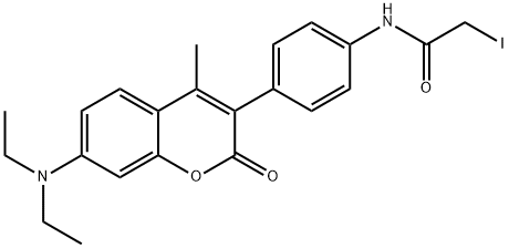 7-Diethylamino-3-[4-(iodoacetamido)phenyl]-4-methylcoumarin Structural