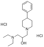 1-Piperidineethanol, alpha-((diethylamino)methyl)-4-phenyl-, dihydroch loride Structural