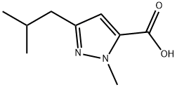 1-METHYL-3-(2-METHYLPROPYL)-1H-PYRAZOLE-5-CARBOXYLIC ACID Structural