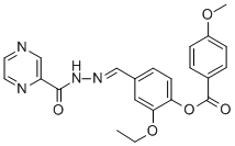 2-ETHOXY-4-(2-(2-PYRAZINYLCARBONYL)CARBOHYDRAZONOYL)PHENYL 4-METHOXYBENZOATE