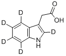 INDOLE-2,4,5,6,7-D5-3-ACETIC ACID Structural