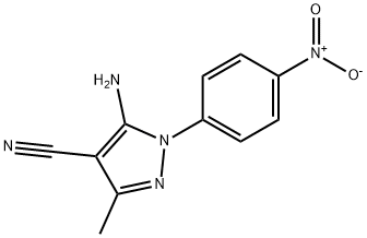 5-AMINO-3-METHYL-1-(4-NITROPHENYL)-1H-PYRAZOLE-4-CARBONITRILE Structural