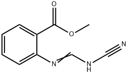 Benzoic acid, 2-[[(cyanoamino)methylene]amino]-, methyl ester (9CI) Structural