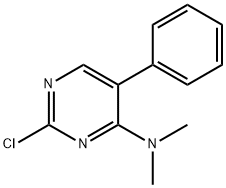 2-chloro-N,N-dimethyl-5-phenylpyrimidin-4-amine Structural