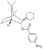 1,7,7-Trimethyl-2-exo-piperidinobicyclo(2.2.1)heptan-3-endo-ol p-amino benzoate (ester)