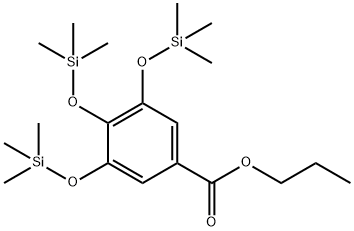 Benzoic acid, 3,4,5-tris[(trimethylsilyl)oxy]-, propyl ester Structural