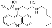 1-Nitro-9-(3-hexylaminopropylamino)acridine dihydrochloride Structural