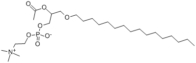 1-O-HEXADECYL-2-ACETYL-RAC-GLYCERO-3-PHOSPHOCHOLINE Structural