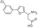 3-AMINO-3-[5-(3-CHLOROPHENYL)-FURAN-2-YL]-PROPIONIC ACID Structural