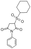 N-Phenyl-3-(cyclohexylsulfonyl)pyrrolidine-2,5-dione Structural