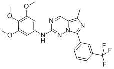 5-Methyl-7-[3-(trifluoromethyl)phenyl]-N-(3,4,5-trimethoxyphenyl)imidazo[5,1-f][1,2,4]triazin-2-amine