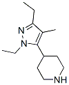 Piperidine, 4-(1,3-diethyl-4-methyl-1H-pyrazol-5-yl)- (9CI) Structural