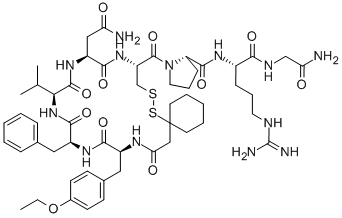 BETA-MERCAPTO-BETA,BETA-CYCLOPENTAMETHYLENE-PROPIONYL-TYR(ET)-PHE-VAL-ASN-CYS-PRO-ARG-GLY-NH2