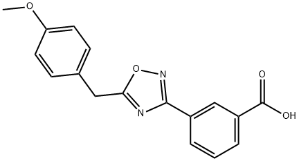 Benzoic acid, 3-[5-[(4-methoxyphenyl)methyl]-1,2,4-oxadiazol-3-yl]- Structural