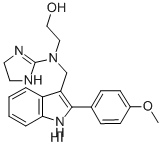 2-(N-(2-Imidazolin-2-yl)-N-(2-(p-methoxyphenyl)-3-indolylmethyl)amino) ethanol hydriodide Structural