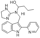 1-Butanol, 1-((4,5-dihydro-1H-imidazol-2-yl)((2-(2-pyridinyl)-1H-indol -3-yl)methyl)amino)-, monohydroiodide