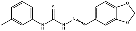 1,3-benzodioxole-5-carbaldehyde N-(3-methylphenyl)thiosemicarbazone Structural