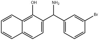 2-[AMINO-(3-BROMO-PHENYL)-METHYL]-NAPHTHALEN-1-OL Structural