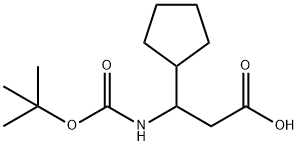 3-TERT-BUTOXYCARBONYLAMINO-3-CYCLOPENTYL-PROPIONIC ACID Structural