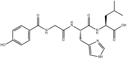 P-HYDROXYHIPPURYL-HIS-LEU-OH Structural