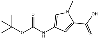 4-TERT-BUTOXYCARBONYLAMINO-1-METHYL-1H-PYRROLE-2-CARBOXYLIC ACID Structural