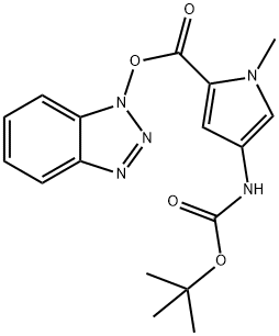 4-TERT-BUTOXYCARBONYLAMINO-1-METHYL-1H-PYRROLE-2-CARBOXYLIC ACID BENZOTRIAZOL-1YL ESTER Structural