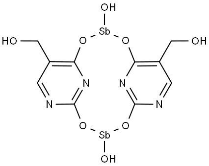 antimony: 5-(hydroxymethyl)-1H-pyrimidine-2,4-dione: dihydrate Structural