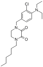 1-(3-Chloro-4-(diethylamino)benzyl)-4-hexyl-2,3-piperazinedione