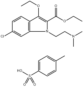 1-(beta-Dimethylaminoaethyl)-2-ethoxycarbonyl-3-ethoxy-6-chlor-indol-t oluol-4-sulfonat