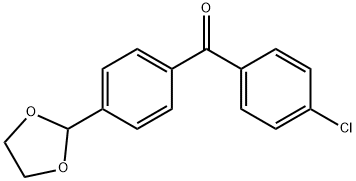 4-CHLORO-4'-(1,3-DIOXOLAN-2-YL)BENZOPHENONE Structural