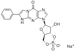 BETA-PHENYL-1,N2-ETHENOGUANOSINE-3',5'-CYCLIC MONOPHOSPHATE SODIUM SALT Structural