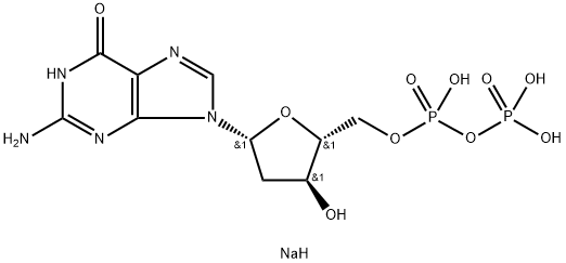 Guanosine 5'-(trihydrogen diphosphate), 2'-deoxy-, disodium salt Structural