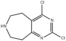 tert-Butyl 2,4-dichloro-5,6,8,9-tetrahydropyrimido[4,5-d]azepine-7-carboxylate Structural