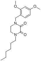 1-(2,4-Dimethoxybenzyl)-4-N-hexyl-2,3-dioxopiperazine