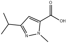 1-METHYL-3-ISOPROPYL-1H-PYRAZOLE-5-CARBOXYLICACID Structural