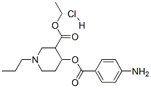 ethyl 4-(4-aminobenzoyl)oxy-1-propyl-piperidine-3-carboxylate hydrochl oride Structural