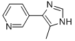Pyridine,  3-(5-methyl-1H-imidazol-4-yl)-  (9CI) Structural