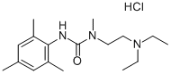 Urea, 1-(2-(diethylamino)ethyl)-3-mesityl-1-methyl-, hydrochloride Structural