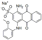 sodium 1-amino-4-o-methoxyanilino-9,10-dihydro-9,10-dioxoanthracene-2-sulphonate Structural