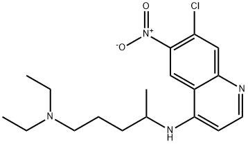 Quinoline, 8-chloro-4-((4-(diethylamino)-1-methylbutyl)amino)-6-nitro- Structural