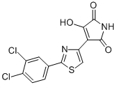 1H-Pyrrole-2,5-dione, 3-(2-(3,4-dichlorophenyl)-4-thiazolyl)-4-hydroxy - Structural