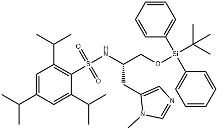 NALPHA-(2,4,6-TRIISOPROPYLBENZENESULFONYL)-O-(TERT-BUTYLDIPHENYLSILYL)-PROS-METHYL-L-HISTIDINOL Structural