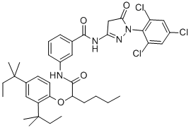 N-[5-OXO-1-(2,4,6-TRICHLOROPHENYL)-2-PYRAZOLIN-3-YL]-3-[2-(2,4-DI-T-PENTYLPHENOXY)HEXANAMIDO]BENZAMIDE